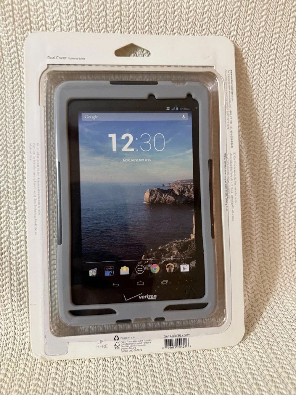 Verizon Dual Cover Case for Ellipsis 7 Tablet Black Gray New Sealed